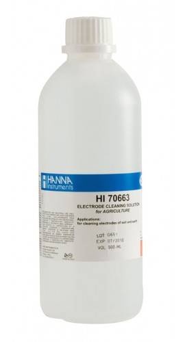 Hanna HI70663L Cleaning Solution for Soil Deposits, 500 mL-