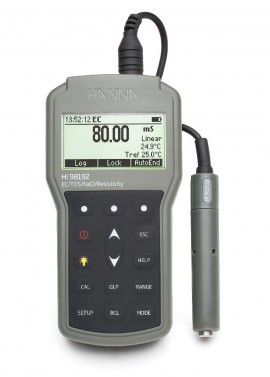 Hanna HI98192 Waterproof Portable EC/TDS/Resistivity/Salinity Meter-