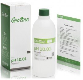 Hanna HI 7010-050 GroLine pH Calibration Buffer, 10.01 pH, 500 mL-