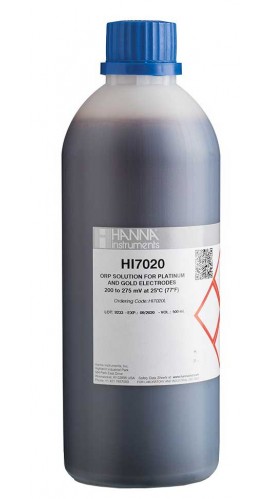 HANNA HI-7020L ORP Test Solution, 200/275 mV, 500 mL Bottle-