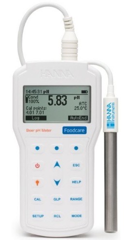 Hanna HI 98167 Foodcare Professional Portable Beer pH Meter Kit-