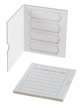 Heathrow Scientific 120557 Cardboard Slide Mailers, 4-Place, Natural-