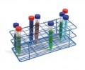 Heathrow Scientific 120764 Coated Wire Tube Rack, 16 to 20 mm, 4 x 10 Format, Blue-