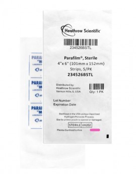 Heathrow Scientific 234526BSTL Sterile Parafilm Strips, 4 x 6"-