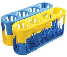 Heathrow Scientific HS120185 Adapt-A-Rack Flexible Multi-Tube Rack, Blue/Yellow-