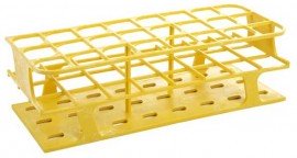 Heathrow Scientific HS120207 OneRack Test Tube Rack, 30 mm, Yellow, 8pk-
