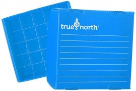 Heathrow Scientific HS120388 True North Freezer Box, 25 Wells, Blue-