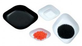 Heathrow Scientific HS1427C Diamond Weighing Boat, 100mL, Black-