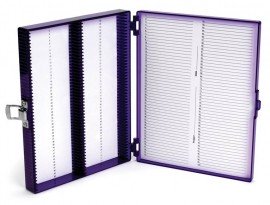 Heathrow Scientific HS15988H True North Microscope Slide Box, Nickel-