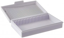 Heathrow Scientific HS15990C Standard Microscope Slide Box, White-