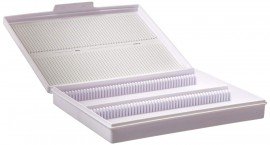 Heathrow Scientific HS15991C Standard Microscope Slide Box, White-