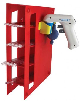 Heathrow Scientific HS20613 Pipette Rack, ABS, Red-