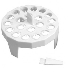 Heathrow Scientific HS2134A Floating Microtube Rack, 20, White-