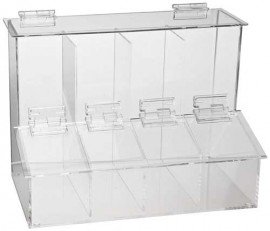 Heathrow Scientific HS23404 Four Compartment Workstation Dispensing Bin-