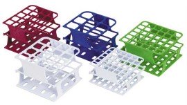 Heathrow Scientific HS27502A OneRack Test Tube Rack, 16 mm, White, 8pk-