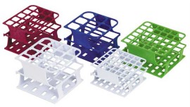 Heathrow Scientific HS27503A OneRack Test Tube Rack, 20 mm, White, 8pk-