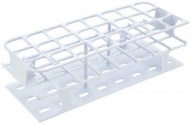 Heathrow Scientific HS27515A OneRack Test Tube Rack, 30 mm, White, 8pk-
