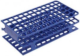 Heathrow Scientific HS27552B OneRack Test Tube Rack, 16 mm, Blue, 8pk-