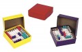 Heathrow Scientific HS2860C Cardboard Cryogenic Vial Boxes, Red/Blue/Yellow, 12-pack-