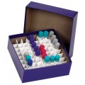 Heathrow Scientific HS2860CB Cardboard Cryogenic Vial Boxes, Blue, 12-pack-