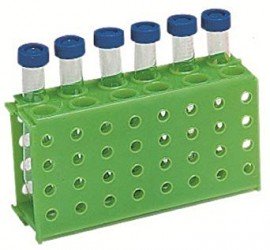 Heathrow Scientific HS29022C 4-Way Tube Rack, Green, Pack of 5-