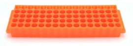 Heathrow Scientific HS29025F Microtube Racks 80-Well, Orange-
