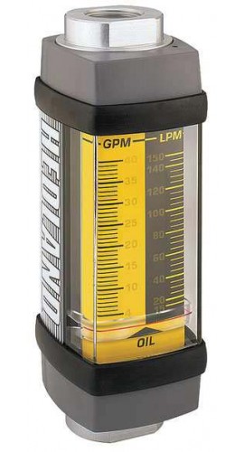 Hedland H601A-005 Variable Area Petroleum Fluid Flow Meter, 1/2&quot; NPT, 0.5 - 5 GPM -