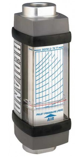 Hedland H771A-250 Variable Area Air Flow Meter, 3/4&quot; NPTF, 20 - 250 SCFM-