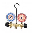 Hilmor 1932650 2-Valve Basic Manifold for R22-R404A-R410A refrigerants with 60" hoses-