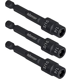 Hilmor 1937881 Reversible Magnetic Nut Driver, 2-3/4&quot;, 3-pack-