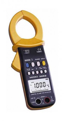 Hioki 3282 True RMS Digital Clamp-On HiTester, 1,000 A-