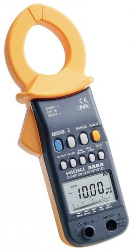 Hioki 3283 Clamp-On Leak Current HiTester, 200A-