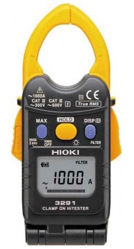 Hioki 3291-50 AC Clamp On HiTESTER, 45Hz to 400Hz-