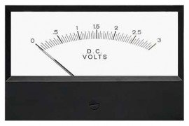 Hoyt 2145 DC Voltmeter with a DC moving coil, 4.5&amp;quot;, 0 to 50 MV DC-