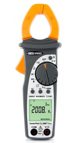 HT Instruments HT4022 AC TRMS Clamp Meter with Power/Harmonic Measurements-