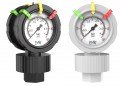Icon Process Controls 2VU-P-0-30 2-1/2&quot; Double-Sided Pressure Gauge and Isolator with teflon diaphragm, PVC, 1/2&quot; FNPT, 0 to 30 psi-