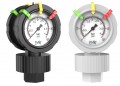 Icon Process Controls 2VU-PF-0-200 2-1/2&quot; Double-Sided Pressure Gauge and Isolator with teflon diaphragm, PVDF, 1/2&quot; FNPT, 0 to 200 psi-
