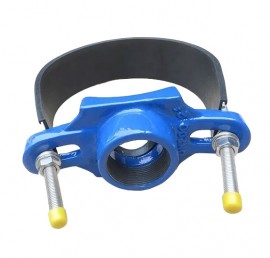 Icon Process Controls CISSP160 Truflo TI Insertion Paddle Wheel Flow Meter Fitting, 16''Cast Iron/SS Sleeve/PVC insert Clamp-On Saddle Fittings; Viton Seals-