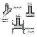 Icon Process Controls CT020 Insert Tee Fittings, CPVC, 2in-
