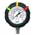 Icon Process Controls OBS-GO Series Pressure Gauge, 0 to 100 psi, 2.5&amp;quot; dial, &amp;frac14;&amp;quot; bottom, PP housing-