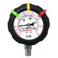 Icon Process Controls OBS-V Series Pressure Gauge, -30 to 30 psi, 2.5&amp;quot; dial, &amp;frac14;&amp;quot; NPT bottom, polypropylene housing-