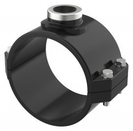 Icon Process Controls SAR040 Truflo TI Insertion Paddle Wheel Flow Meter Fitting, 4'' PVC Clamp-On Saddle Fittings; Viton Seals, SDR Pipe ONLY-