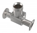 Icon Process Controls SSS040 Truflo TI Insertion Paddle Wheel Flow Meter Fitting, 4" 316 SS TI3 Series Sanitary Tee Fittings-
