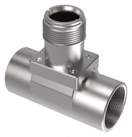 Icon Process Controls SST010 Truflo TI Insertion Paddle Wheel Flow Meter Fitting, 1&quot; 316 SS TI3 Series NPT Tee Fittings-