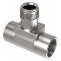 Icon Process Controls SST030 Truflo TI Insertion Paddle Wheel Flow Meter Fitting, 3" 316 SS TI3 Series NPT Tee Fittings-