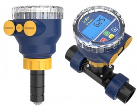 Icon Process Controls Truflo® TIB Series Insertion Paddle Wheel Flow Meter with PVDF body and EPDM seals, 6 to 24"-