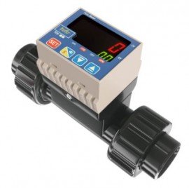 Icon Process Controls TKM-25-P Paddle Wheel Flow Meter with 4 to 20 mA/flow rate/flow total pulse, PVC, 1&amp;quot;-