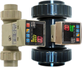 Icon Process Controls TKM-50-PP Flow Meter, Paddle Wheel Flow Rate /Totalizer /Pulse &amp; 4-20mA, 2in, ThRD/Socket, PP Body-