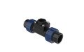 Icon Process Controls TUPA-PF-5 1/2" True Union Tee Fitting, PVDF, Threaded End connection-
