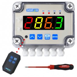 Icon Process Controls TVU-1421 Multi-Color Level Display, 4 to 20 mA input, 4 relay output-